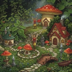 Fairy Garden and Garden Statue